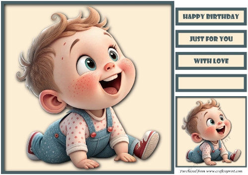 Cute Baby Boy Quick Card