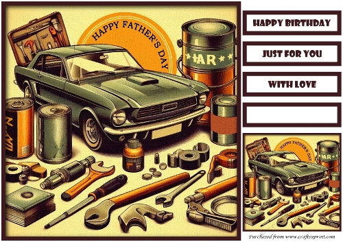 Vintage Fathers Day Quick Card 1