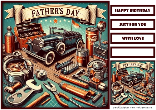 Vintage Fathers Day Quick Card 2