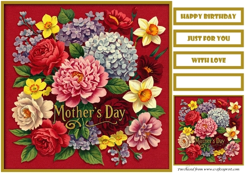 Vintage Mothers Day Quick Card 3