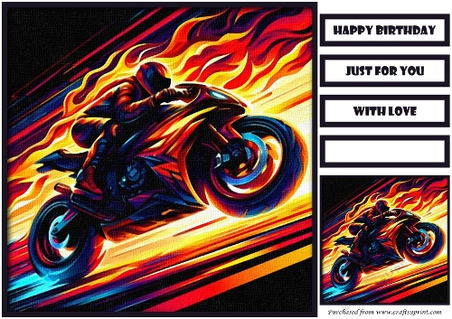 Birthday Male Motorbike Quick Card II