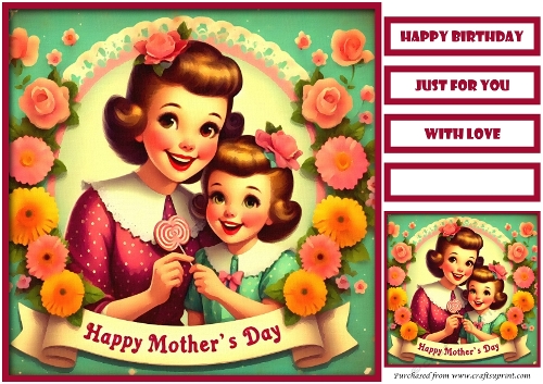 Vintage Mothers Day Quick Card 9