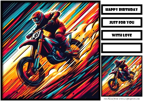 Birthday Male Motorbike Quick Card III