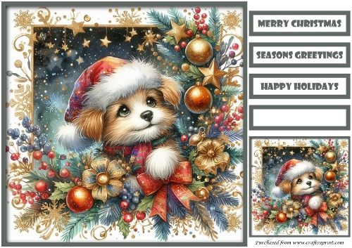 Cute Christmas Animal Quick Card 5