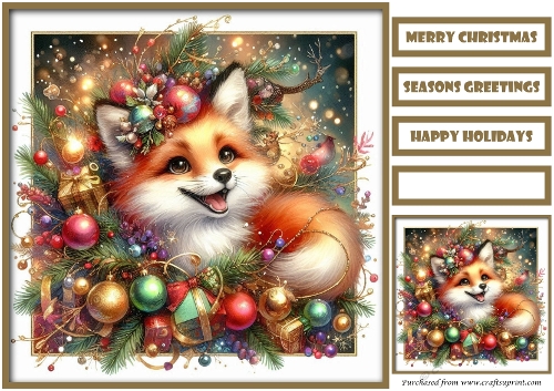 Cute Christmas Animal Quick Card 6