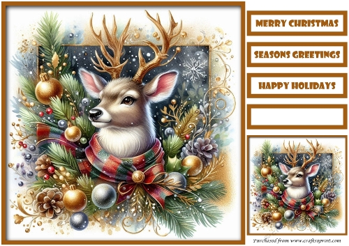 Cute Christmas Animal Quick Card 7