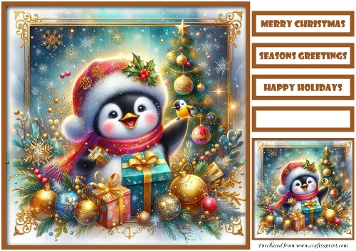 Cute Christmas Animal Quick Card 9