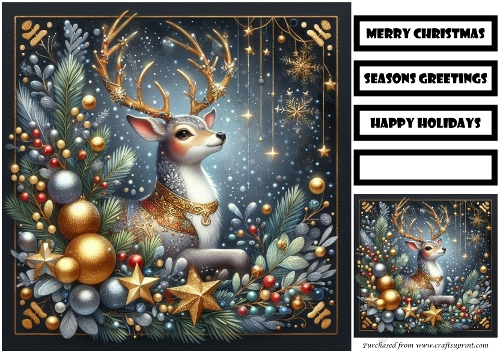Cute Christmas Animal Quick Card 11