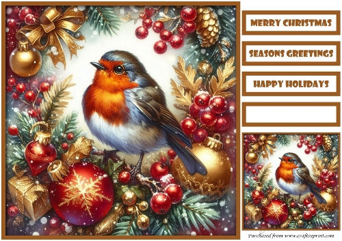 Cute Christmas Animal Quick Card 12