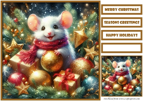 Cute Christmas Animal Quick Card 13