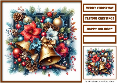 Christmas Flowers Quick Card 2