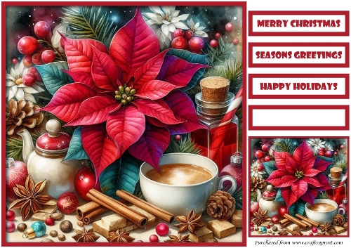 Christmas Flowers Quick Card 4