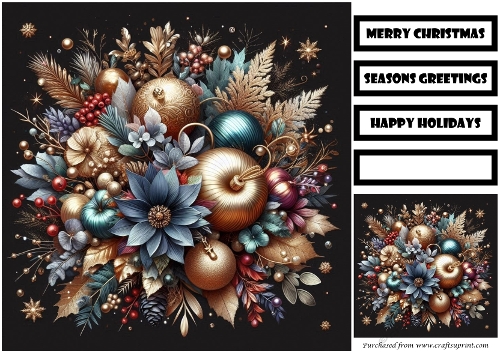 Christmas Flowers Quick Card 7