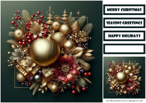 Christmas Flowers Quick Card 8