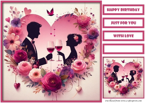 Birthday Celebration Couple Quick Card 10