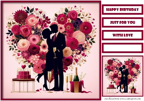Birthday Celebration Couple Quick Card 19