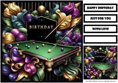 Birthday Male Quick Card 6