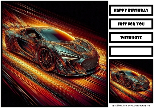 Birthday Male Car Quick Card 6
