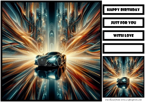 Birthday Male Car Quick Card 19