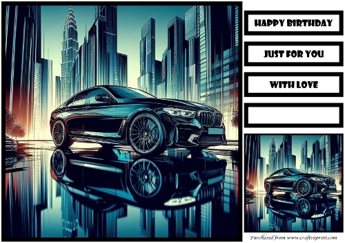 Birthday Male Car Quick Card 22