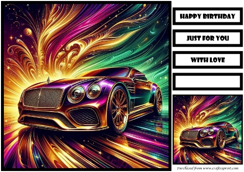 Birthday Male Car Quick Card 40