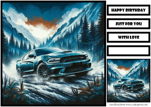 Birthday Male Car Offroad Quick Card 2