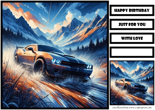 Birthday Male Car Offroad Quick Card 8