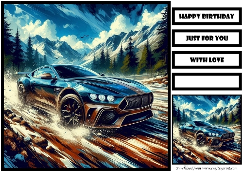 Birthday Male Car Offroad Quick Card 11