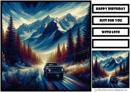 Birthday Male Car Offroad Quick Card 15