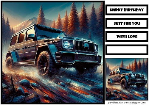 Birthday Male Car Offroad Quick Card 20