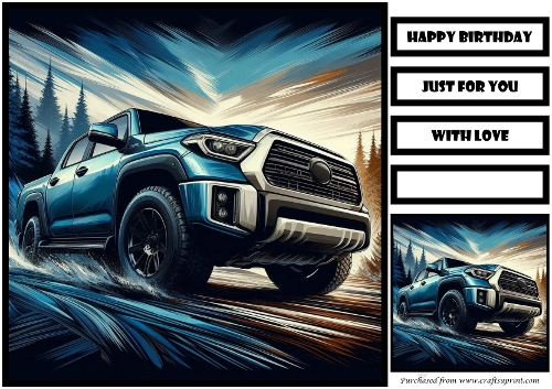 Birthday Male Car Offroad Quick Card 21
