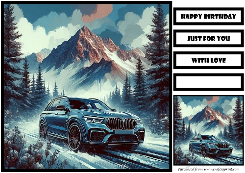 Birthday Male Car Offroad Quick Card 22