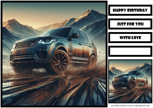 Birthday Male Car Offroad Quick Card 34