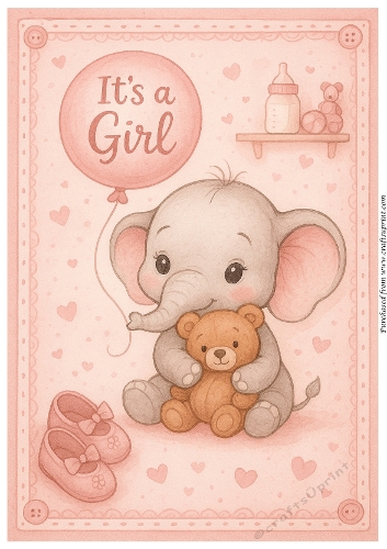 Baby Girl Shower A4