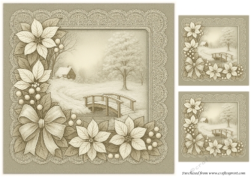 Snowy Christmas Scene Quick Card 6