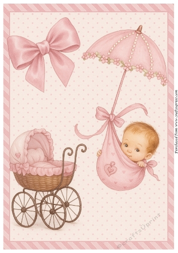 Sweet Baby Girl Arrival A4