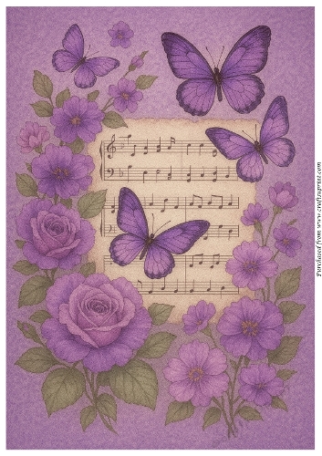 Symphony of Violet Hues A4