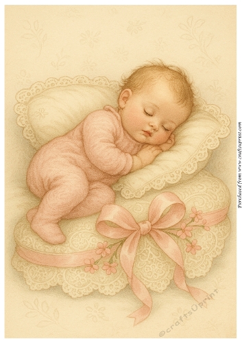 Sweet Dreams, Little One - Baby Girl A4
