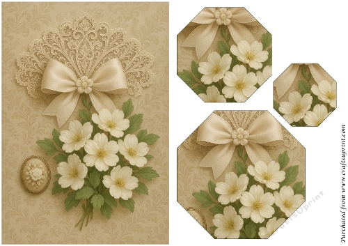 Elegant Floral Arrangement Octagon Pyramid