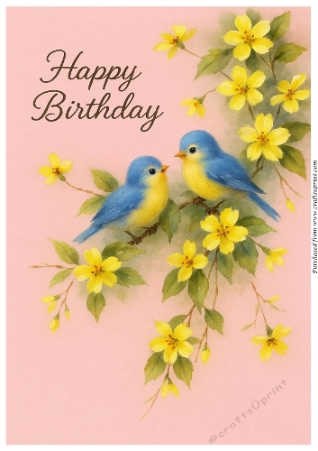 Bluebirds and Blossoms A4