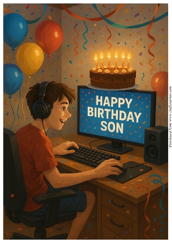 Gaming, Cake and Confetti A4
