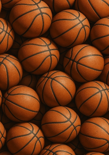 Backing Paper – Sport – Basketball Balls