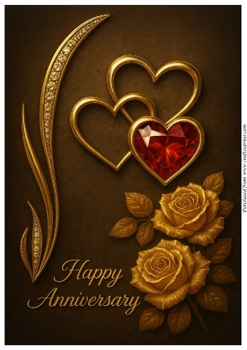 Golden Hearts and Ruby Love A4