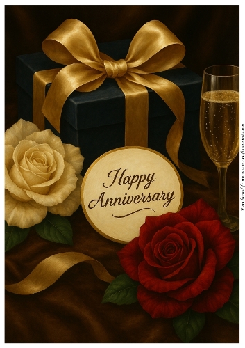 Anniversary Blooms and Bubbly A4