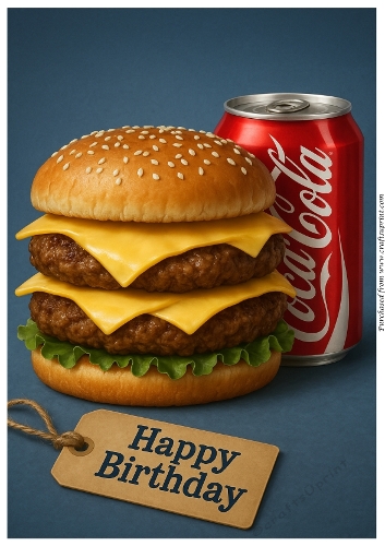 Burger and Coke A4