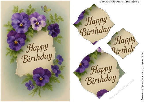 A Pansy-ful Birthday Splendid Pyramid