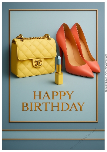 Chic Birthday Wishes A4 1