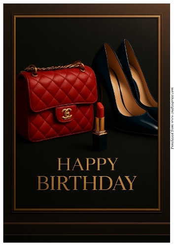 Chic Birthday Wishes A4 2