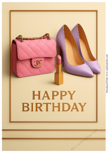 Chic Birthday Wishes A4 3