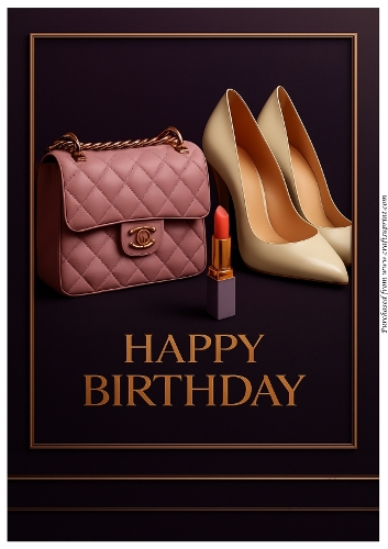 Chic Birthday Wishes A4 4
